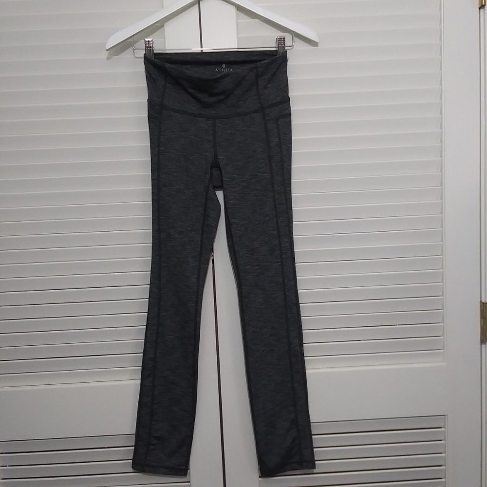 Athleta Marled Grey High Waist Yoga Pant Sz XS